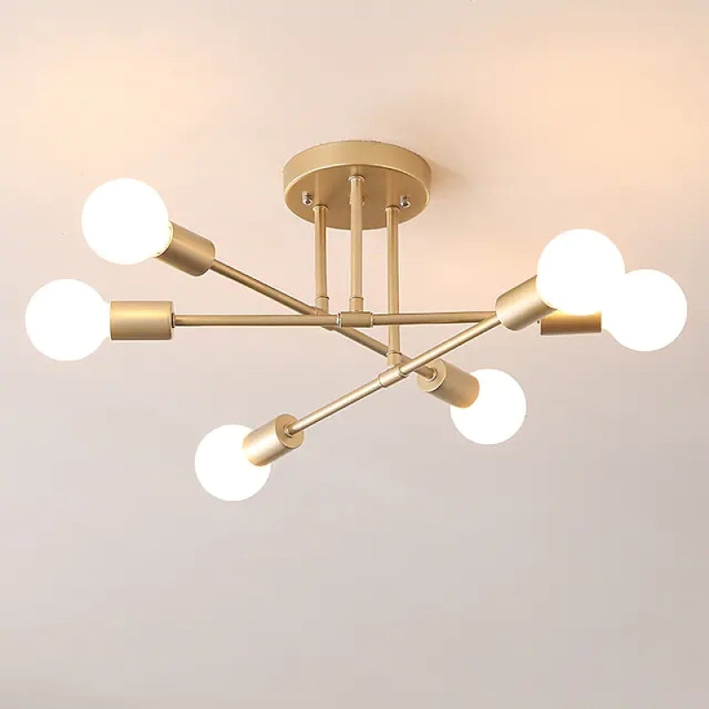 Valentina Modern LED Plafond Guld/Svart Metall/Akryl Vardagsrum
