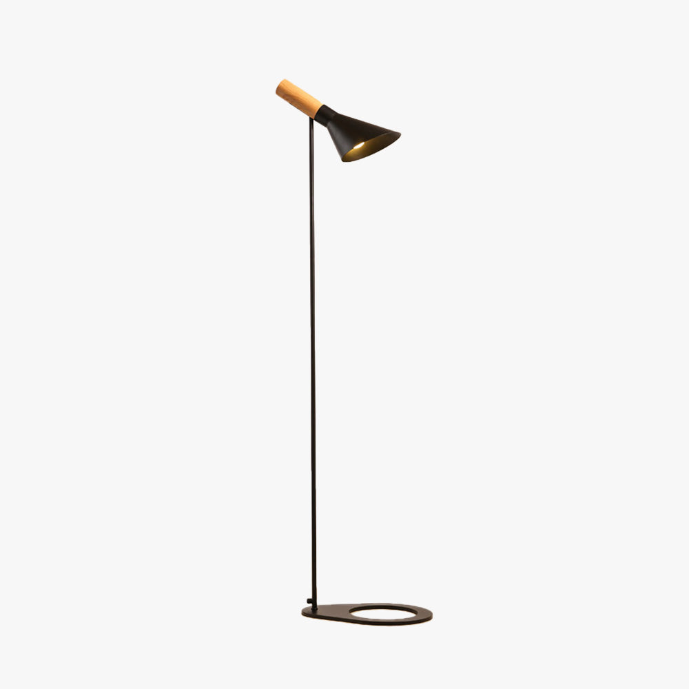 Carins Modern Design Golvlampa Svart/Vit Metall/Trä Sovrum