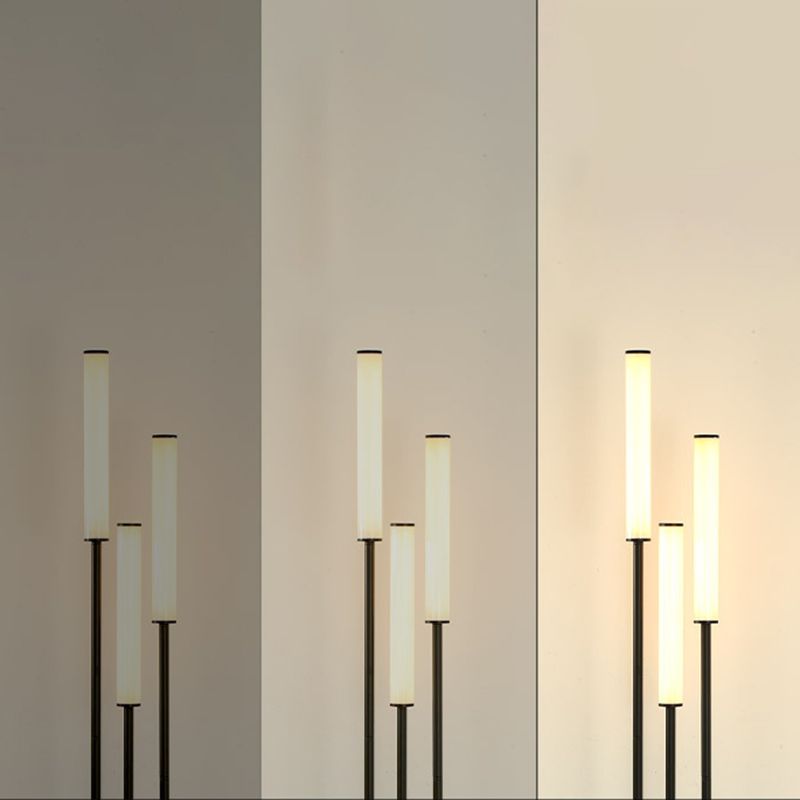 Eryn Modern 3-huvud Svart Metal Arcylic Golvlampa