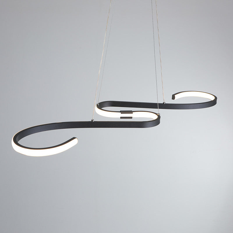 Louise Modern LED Pendellampa Metall Svart/Vit Vardagsrum