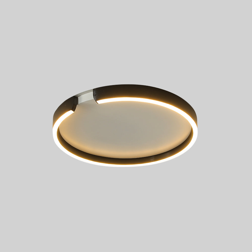 Edge Modern Ring Rund Metall Svart/Vit Plafond, Sovrum/Matsal/Hall