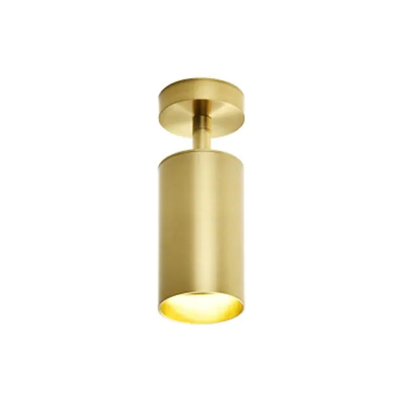 Freja Modern Guldcylinder Spotlight Bakgrundsarmatur Plafond, Metall