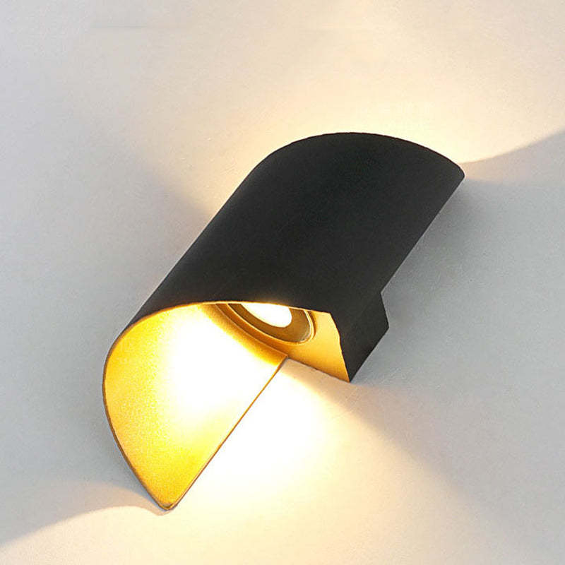 Orr Modern Conch LED Vägglampa Metall/Akryl Svart/Vit/Guld Sovrum/Vardagsrum