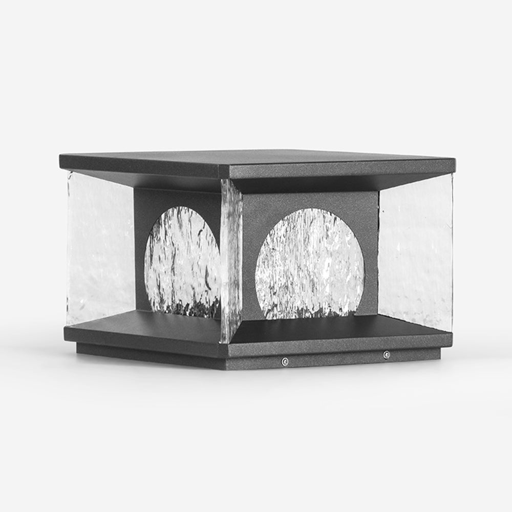 Riley Modern Rektangulär LED Utomhusbelysning Glob Metall/Glas Svart/Klar Trädgård/Trottoarkant