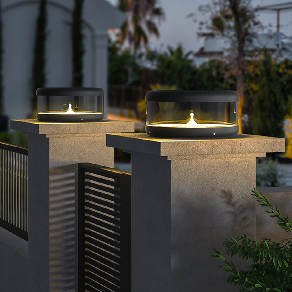 Riley Design Solcell LED Rund Utomhusbelysning Golvlampa Metall Svart Trädgård