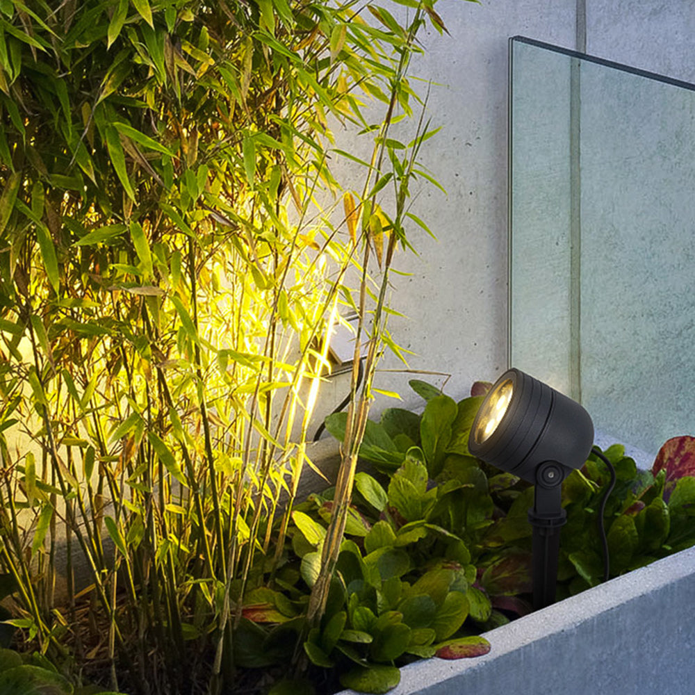 Orr Snygga Liten LED Dold Solenergi Utomhusbelysning Metall Svart Trädgård