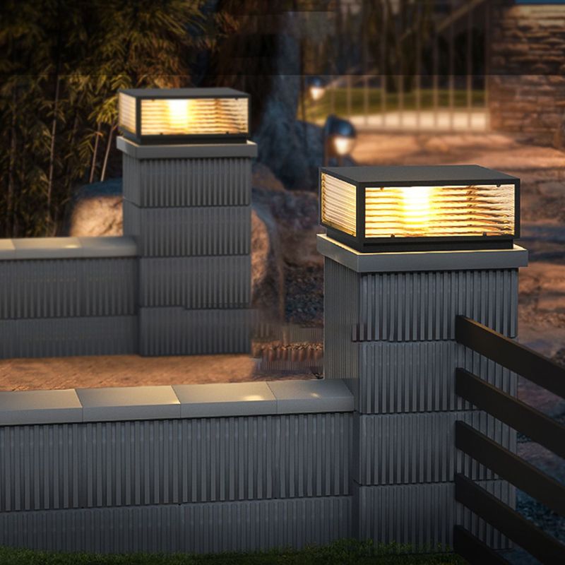Riley Modern LED Kub Utomhusbelysning Metall Svart/Klar Trädgård/Terrass