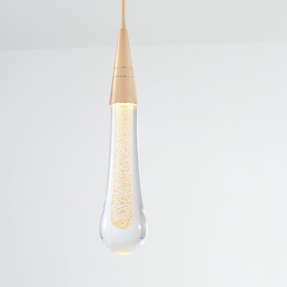 Hailie Design Teardrop LED Pendellampor Kristall/Metall Guld Vardagsrum/Matsal