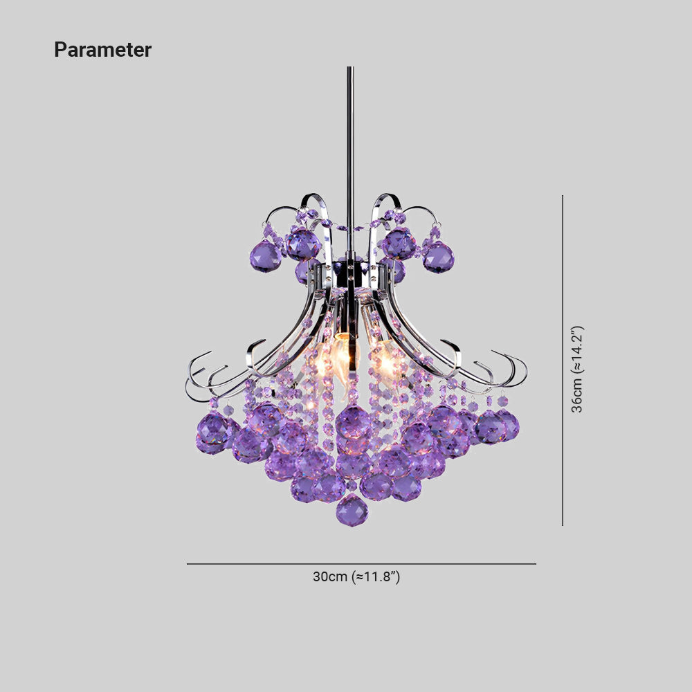 Marilyn Romantisk Metall Kristall Lila/Röd Ljuskronor, Vardagsrum/Sovrum