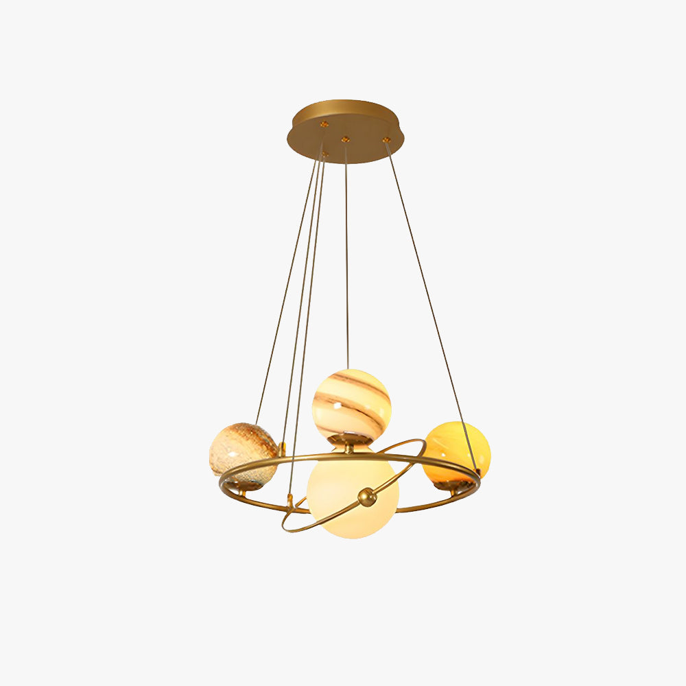 Valentina Modern Globe LED Pendellampor Glas Guld Sovrum Vardagsrum