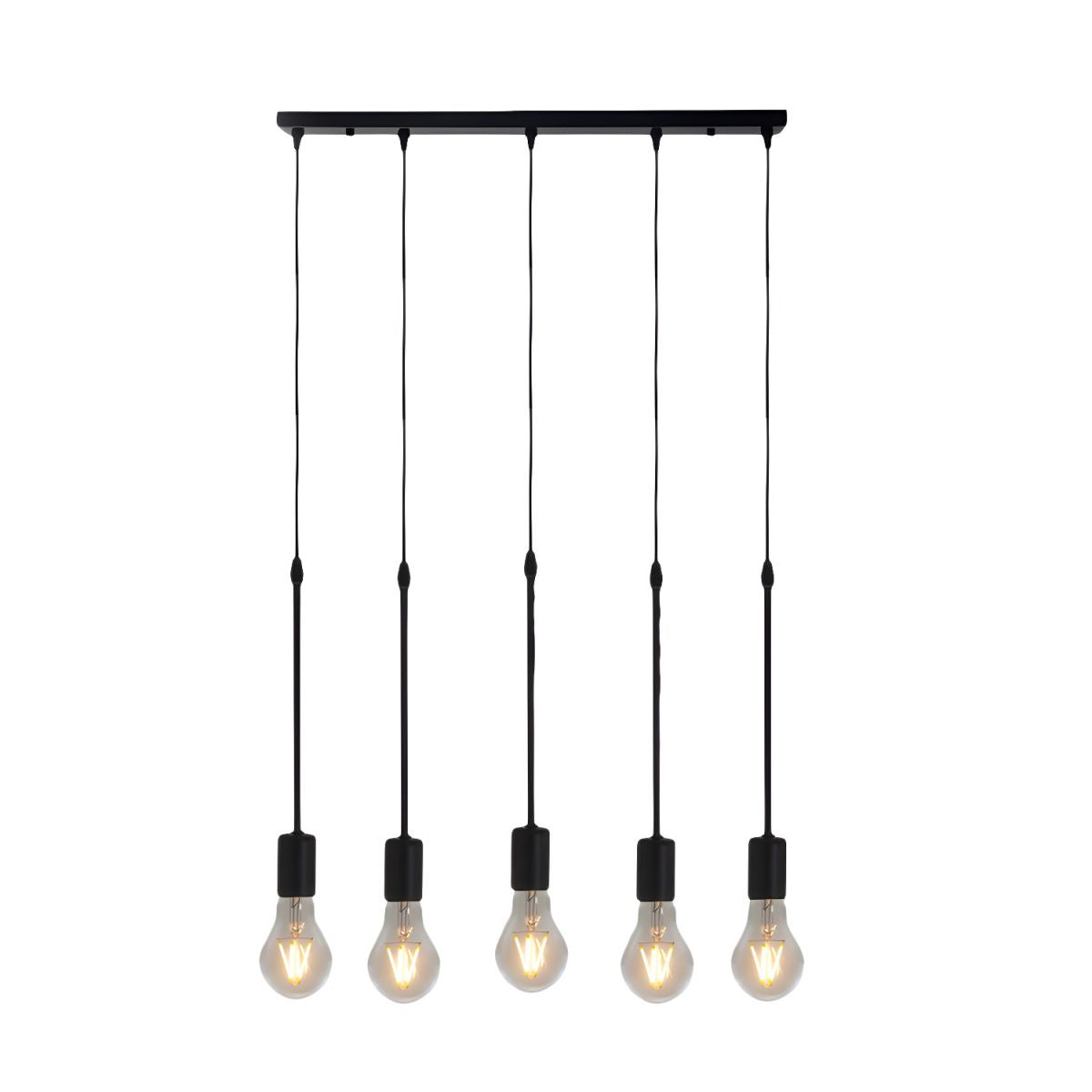 Alessio Industriell Modern LED Pendellampa 3 Lampor/Många Glödlampor Svart Metall Vardagsrum