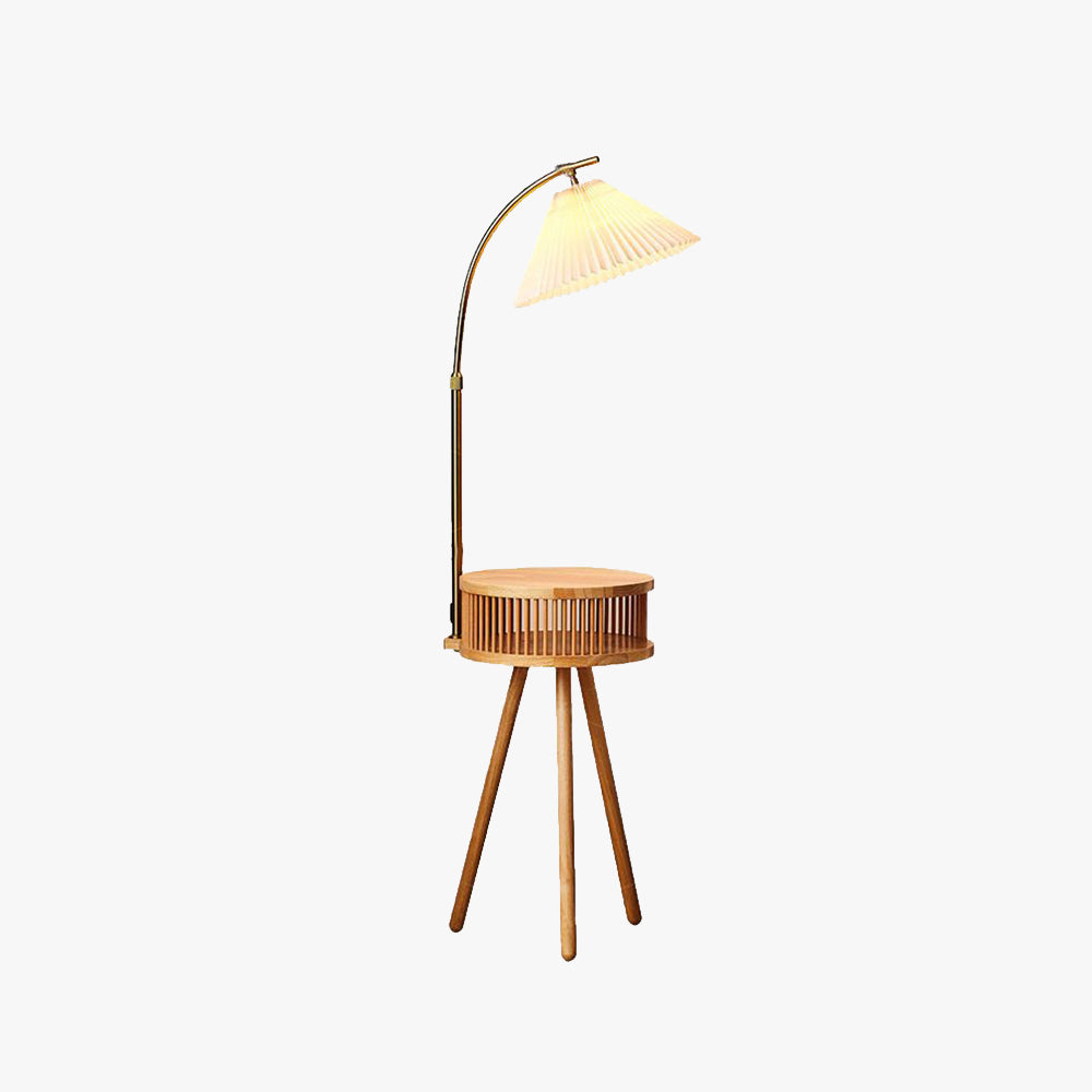 Ozawa Retro Design Golvlampa Metall/Trä Vardagsrum