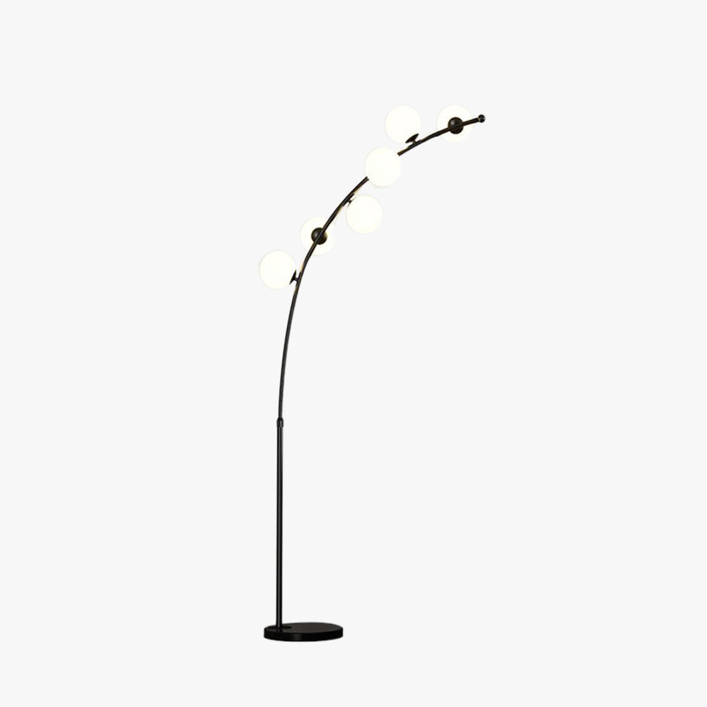 Valentina Modern Arc Multi Head Bubble Golvlampa,Svart/Guld