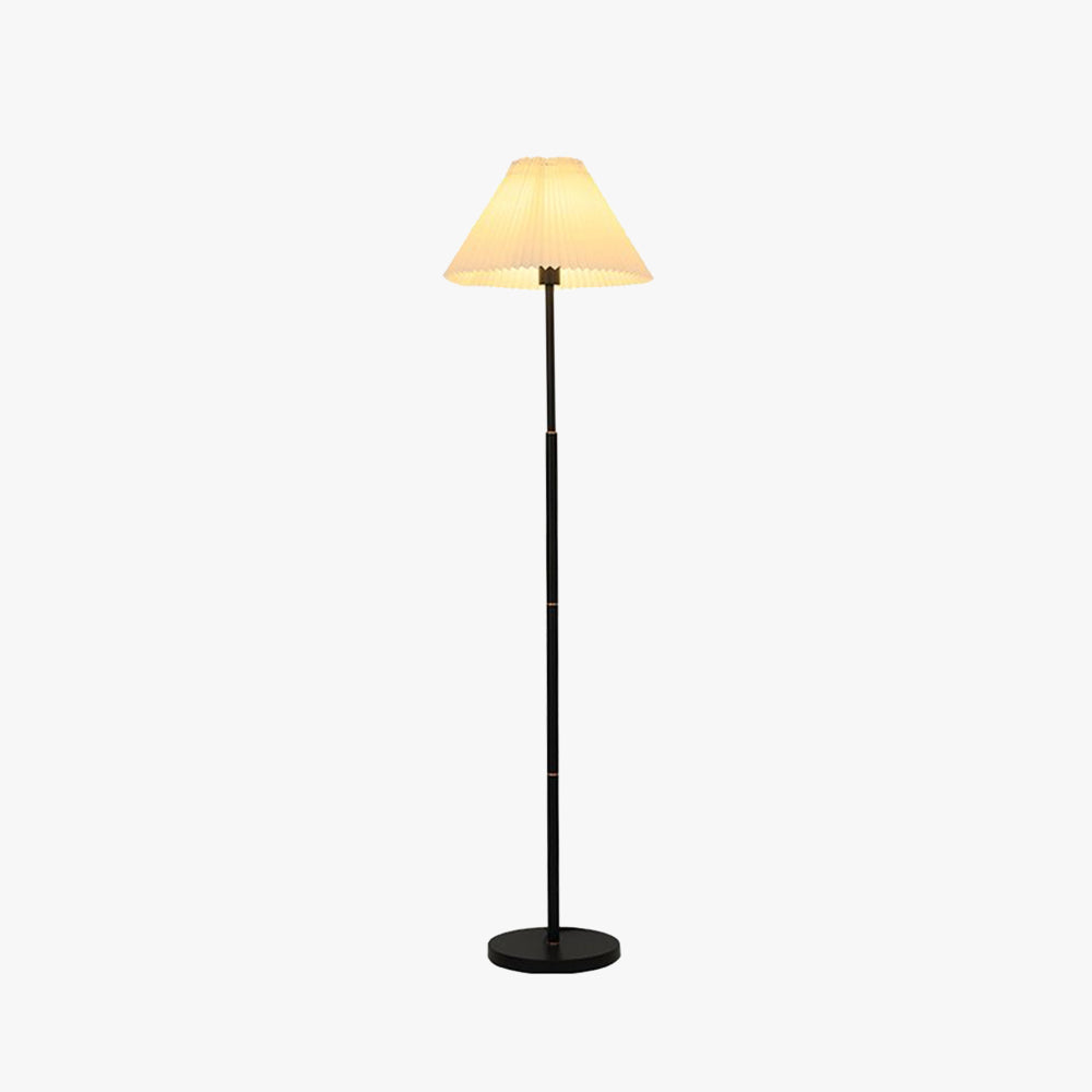 Ozawa Modern Golvlampa i Plisserad Metall och Tyg, Vit/Grön/Aprikos