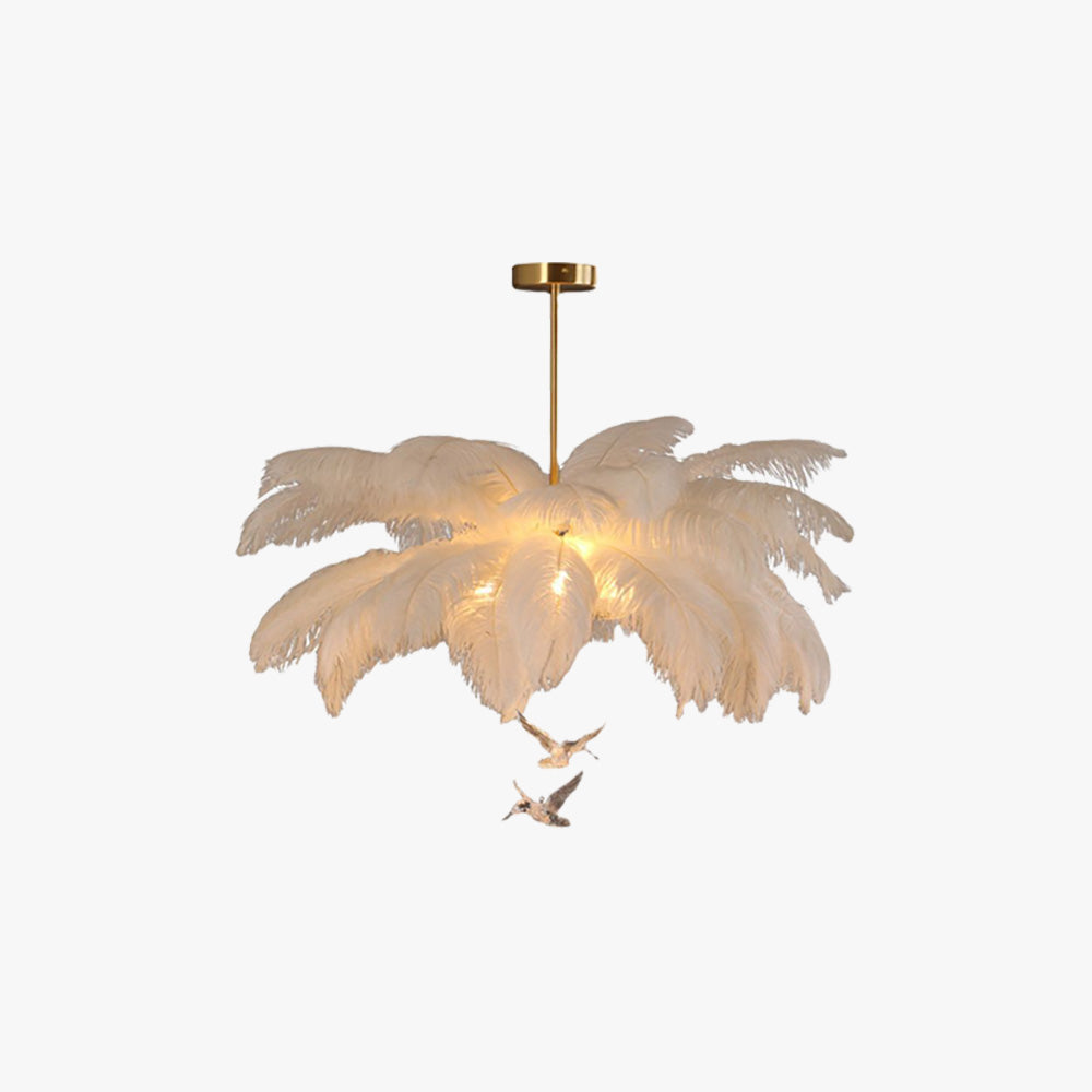 O'Moore Modern Design Struts Fjäder Ljuskrona Hängande Fåglar Akryl/Fjäder Vardagsrum/Sovrum