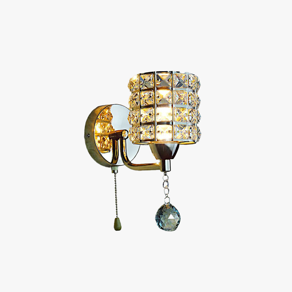 Kristy Retro LED Vägglampa Guld/Krom Metall Sovrum/Badrum