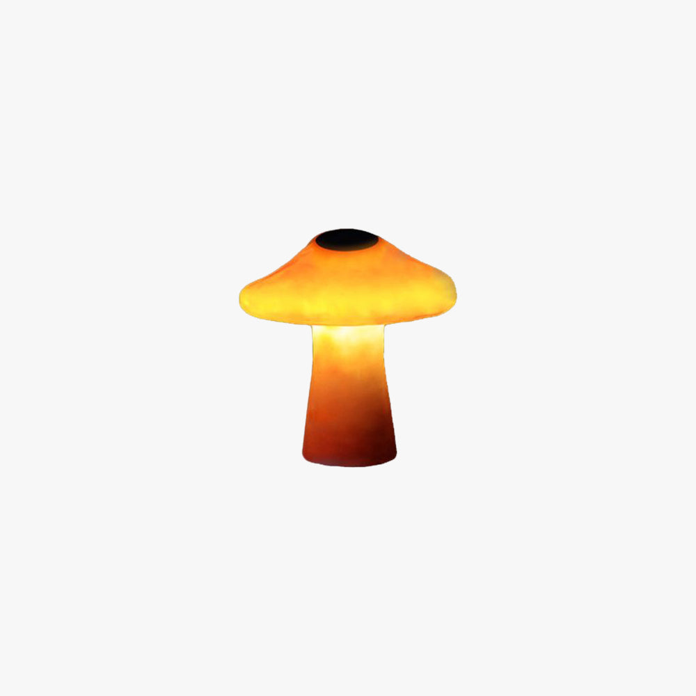 Pena Design Svampformad Dekorativ Solcell LED Utomhusbelysning Harts Orange Trädgård