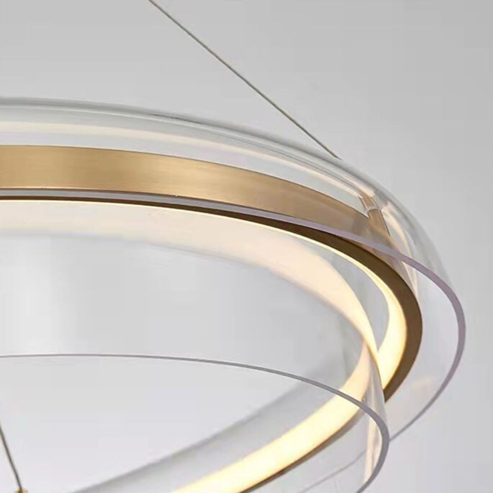 Arisha Minimalistisk Ringformig Modern LED Pendellampa Guld Metall Vardagsrum/Köksö/Sovrum