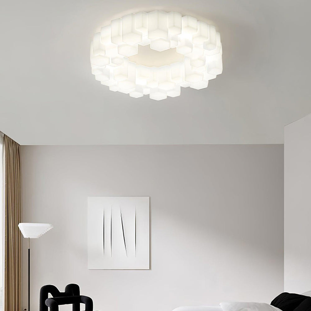 Quinn Modern Taklampa LED Metall/Akryl Takfläkt med Lampa, Vit