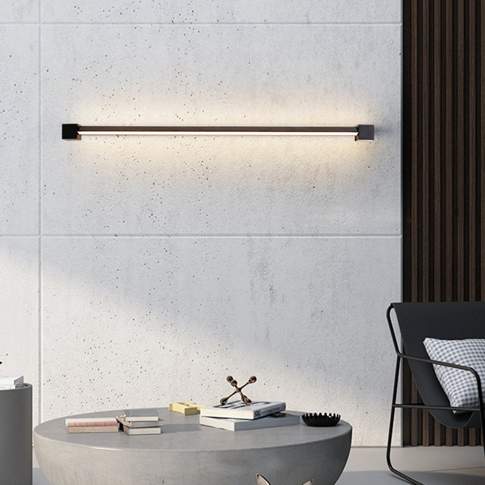 Edge Modern Design LED Vägglampa Svart Metall/Akryl Vardagsrum