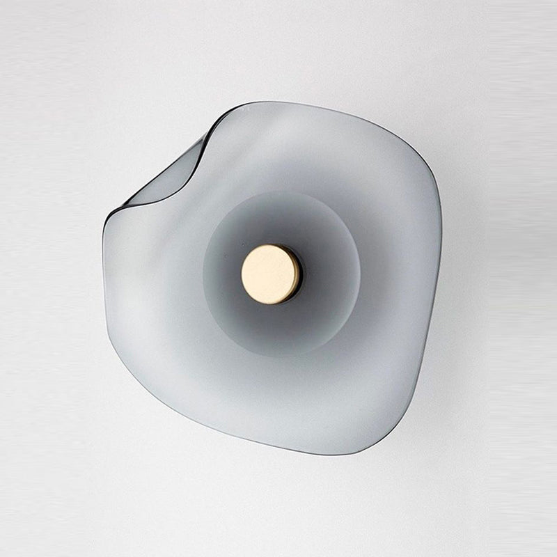 Veta Modern Design Vägglampa Grå/Blå Metall/Glas Vardagsrum