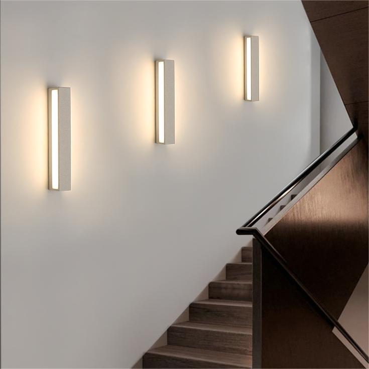 Edge Minimalism LED Metall Vägglampa Utomhus Trägård