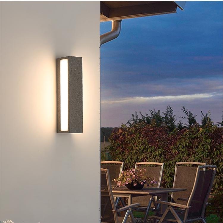 Edge Minimalism LED Metall Vägglampa Utomhus Trägård