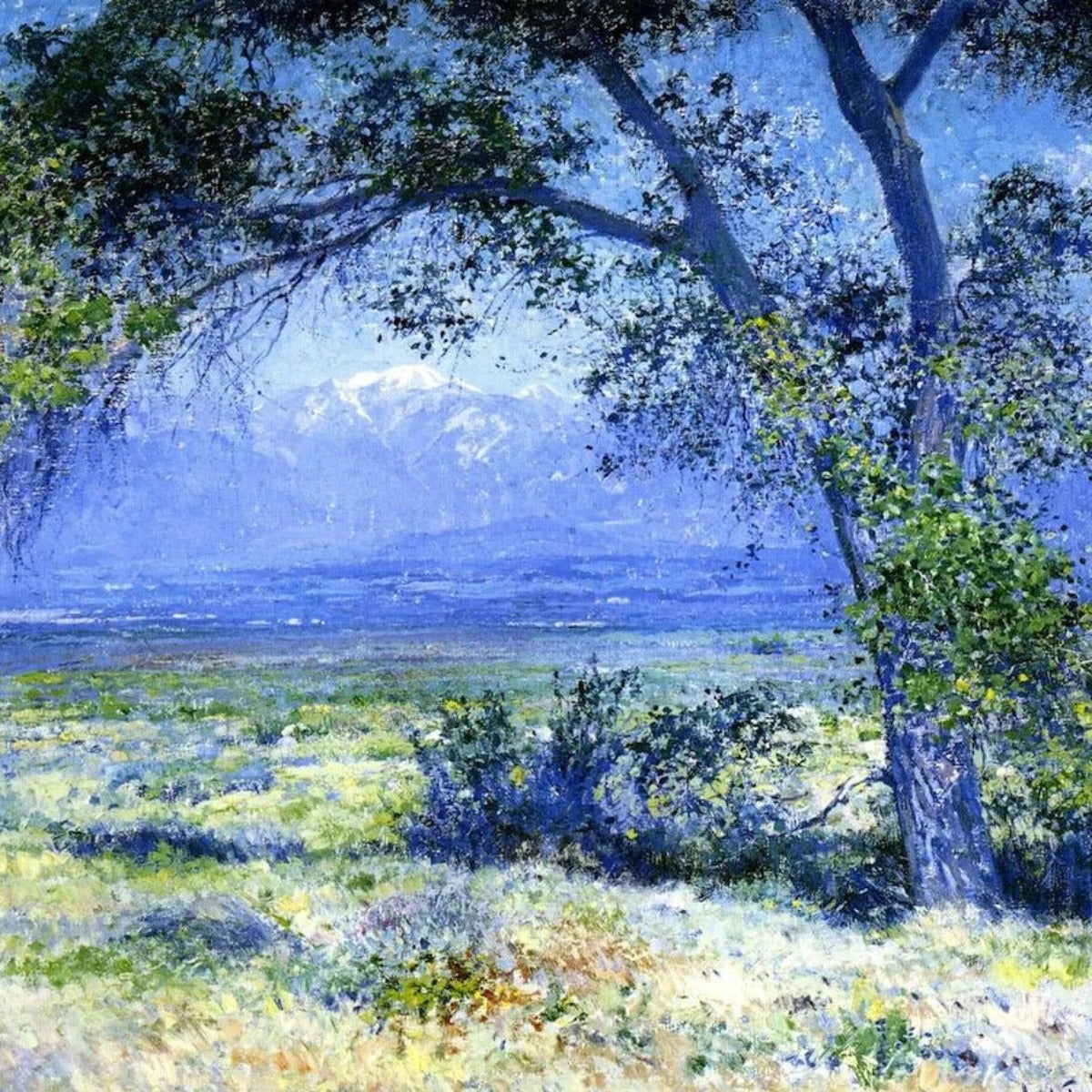 Kalifornien landskap - Impressionism väggkonsttryck dekoration för vardagsrummet