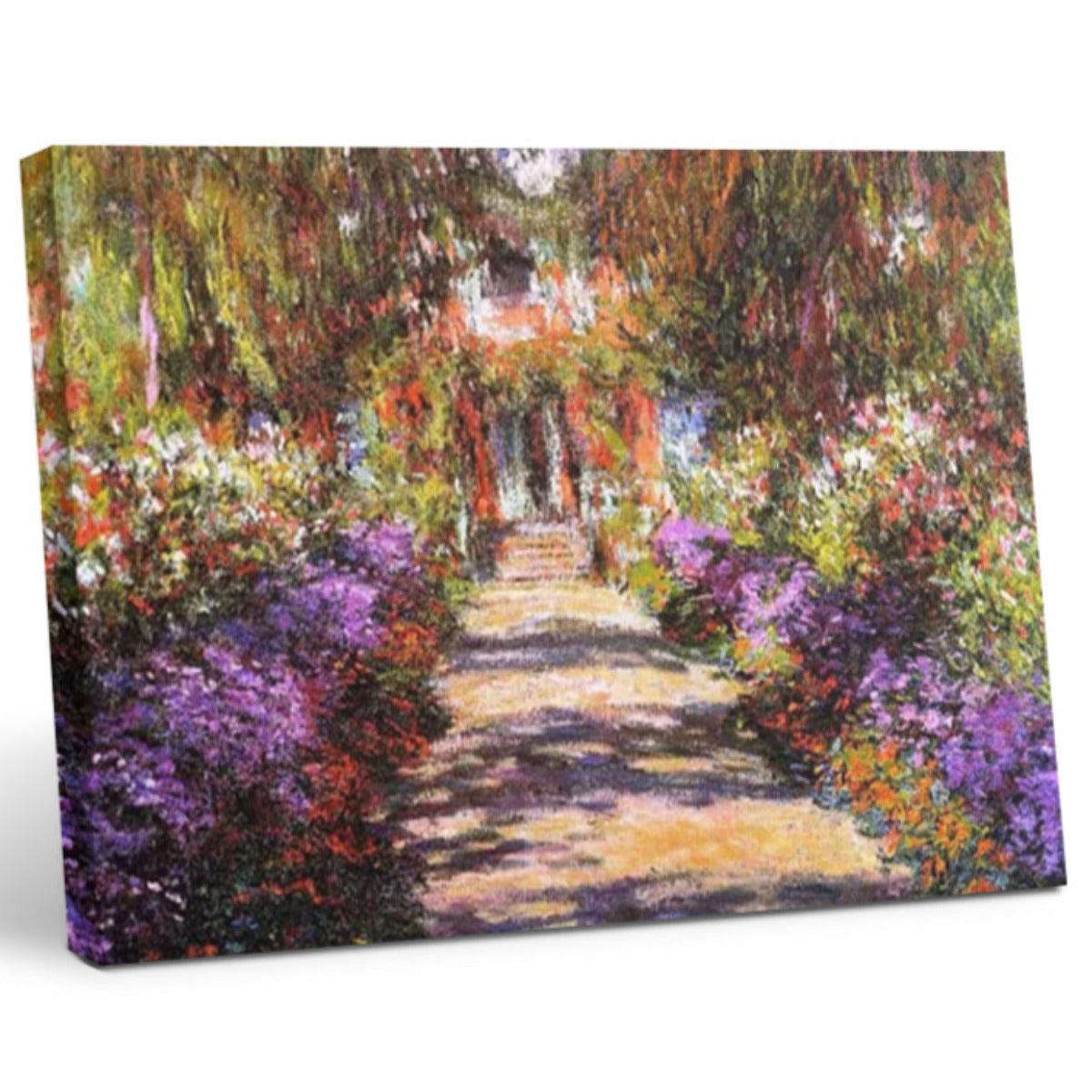 SENTIER DANS LE JARDIN DE MONET À GIVERNY- "Vintage väggkonsttryck som dekoration för vardagsrummet