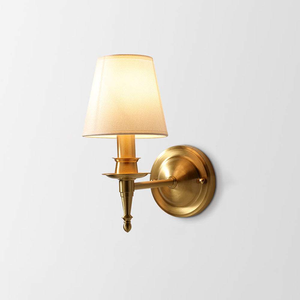 Eryn Retro Design LED Inomhus Koppar/Tyg Vägglampa, Guld