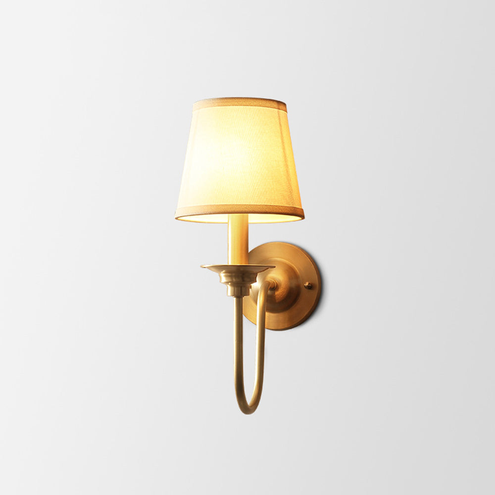 Eryn Retro Design LED Inomhus Koppar/Tyg Vägglampa, Guld