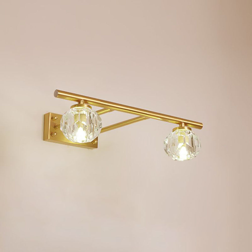 Kristy Spegellampa Vägglampa, Metall/Kristall, Guld, Badrum