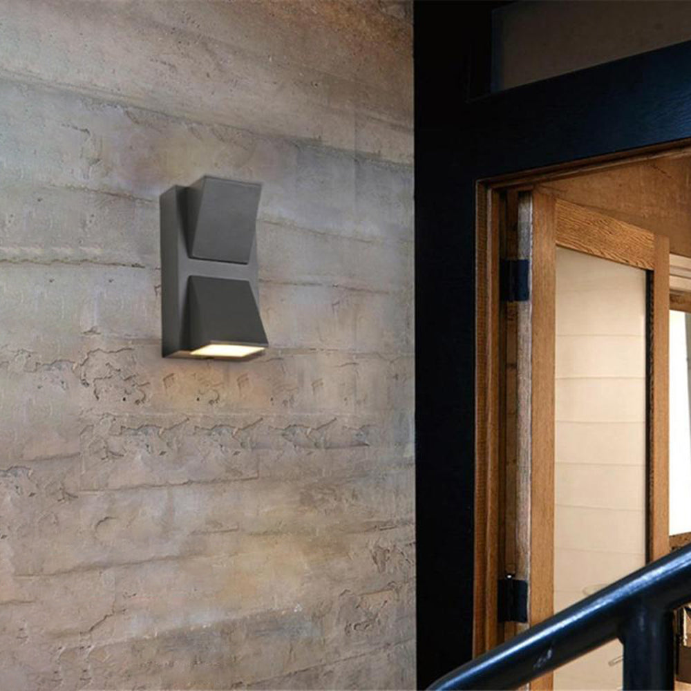 Orr Modern Design Avlång Kub Metall LDE Vägglampa Utomhus