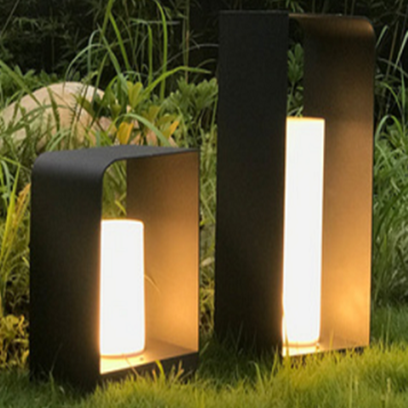 Orr Modern LED Golvlampa Loom Svart Metall Trädgård/Terrass