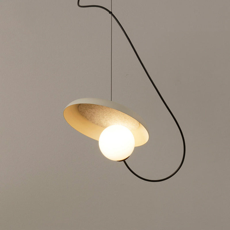 Avi Art Déco Design LED Pendellampa Metall Vardagsrum Svart/Vit/Koppar