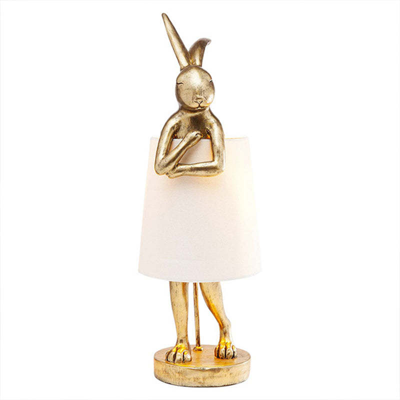 Alice Snygga Rabbit LED Bordslampa Barn Vit/Guld Metall