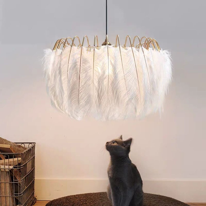 O'Moore Modern Design LED Pendellampor Kronformad Fjäder/Metall Hall/Sovrum/Matsal