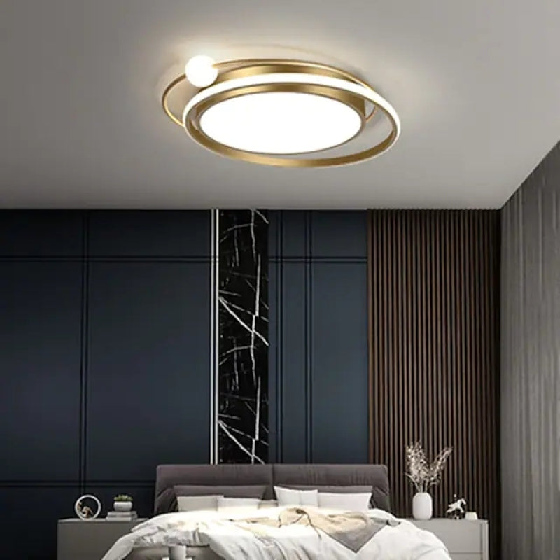 Lacey Modern LED Multi Orbit Taklampa Svart/Guld Vardagsrum