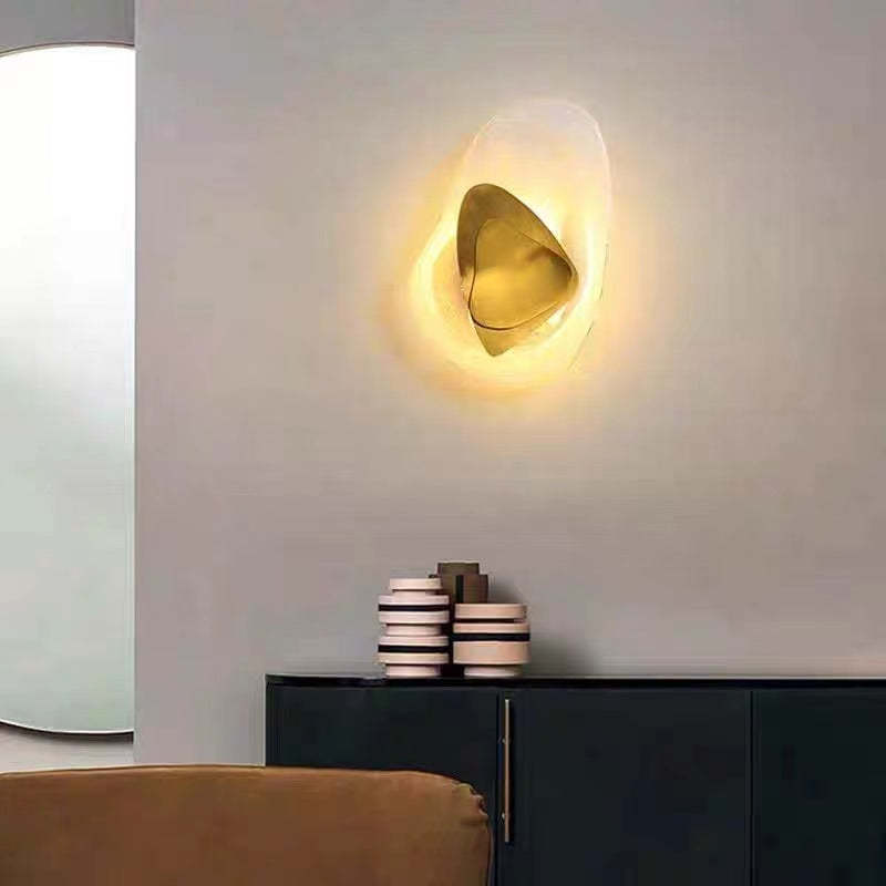 Chan Modern Design LED Vägglampa Metall/Akryl Svart/Guld Kök/Matsal/Sovrum