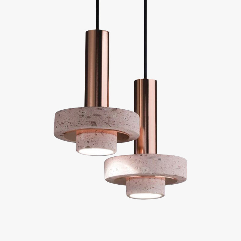 Zaid Modern Industriell Sten Metall LED Pendellampa Vardagsrum Matsal