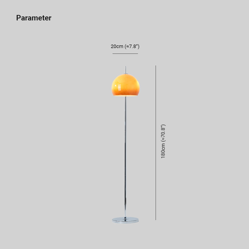 Salgado Modern  LED Golvlampa Metall/Glas Orange Vardagsrum/Sovrum
