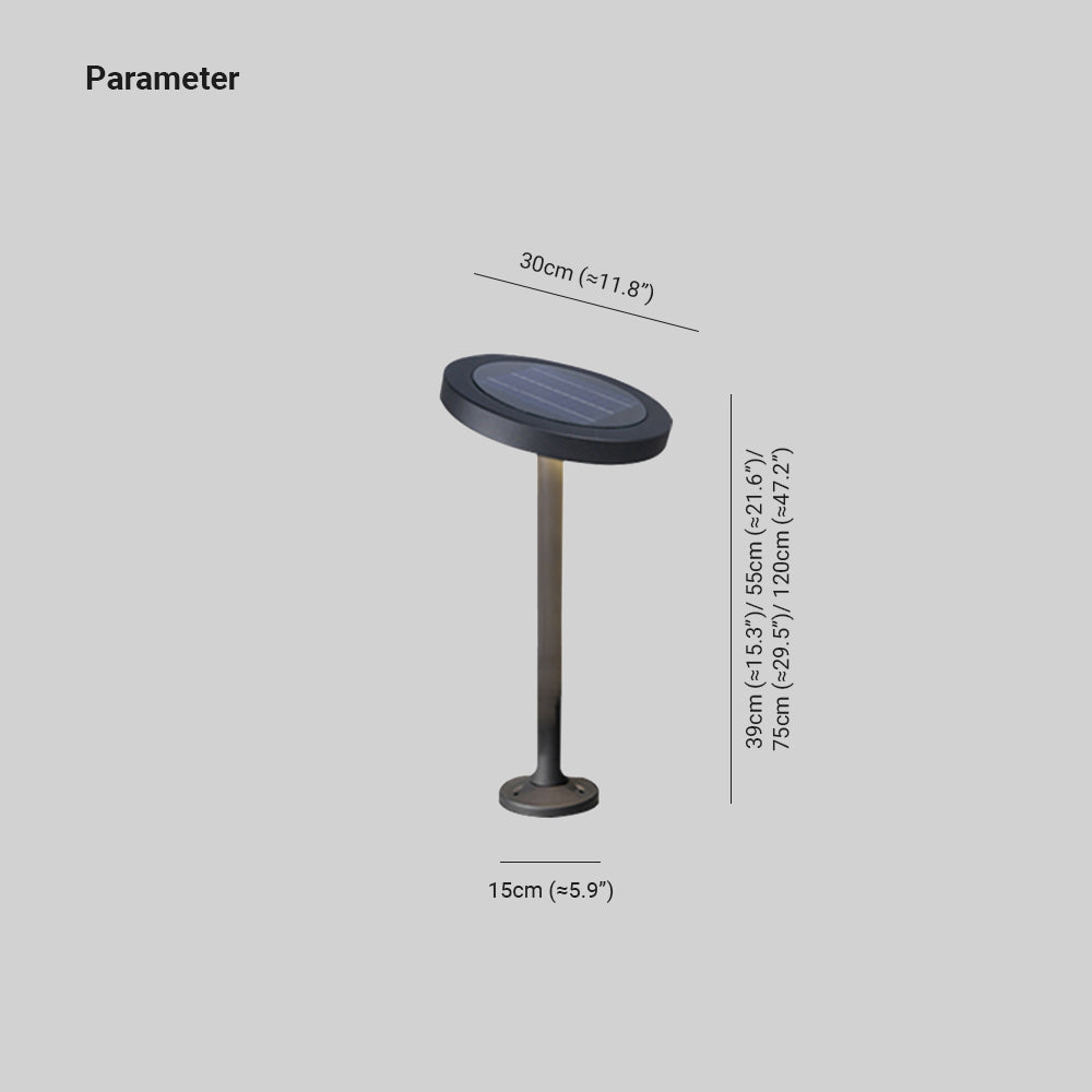 Orr Modern LED Utomhusbelysning Solcell Metall Svart Trädgård/Trottoarkant