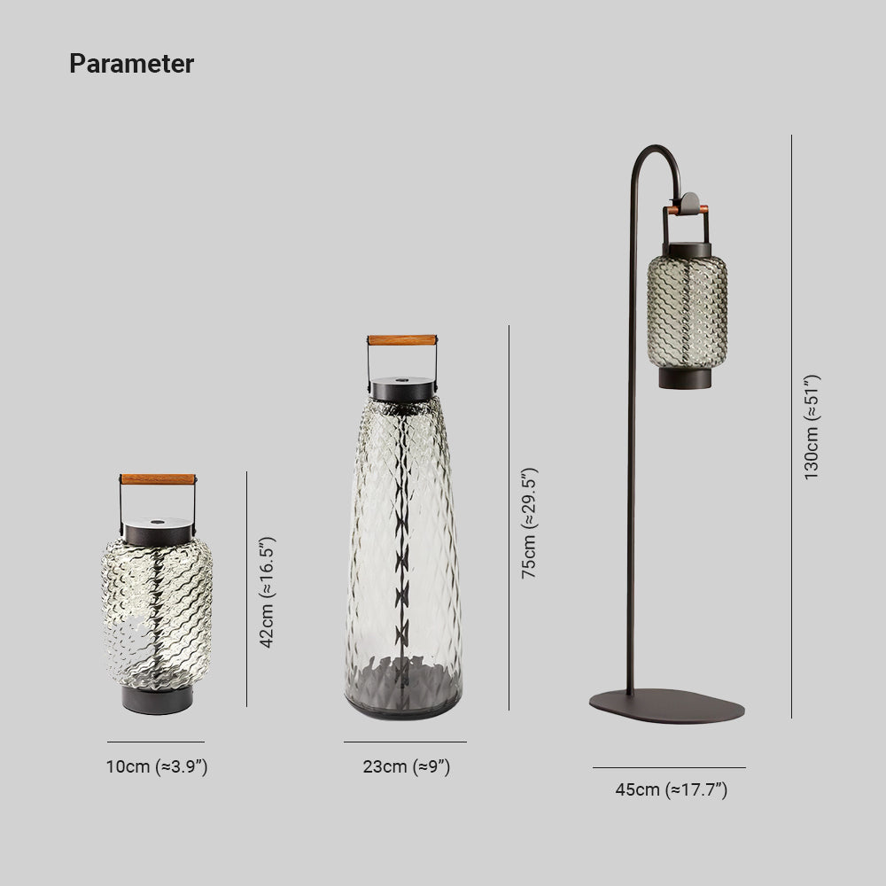 Hailie Retro Design LED Flaskformad Utomhusbelysning Golvlampa Glas/Metall Svart Trädgård
