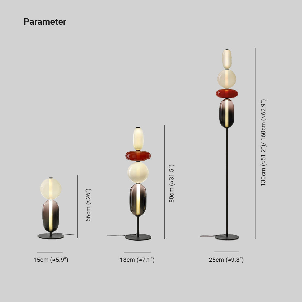 Morandi Modern LED Golvlampa Design Metall/Glas Vardagsrum