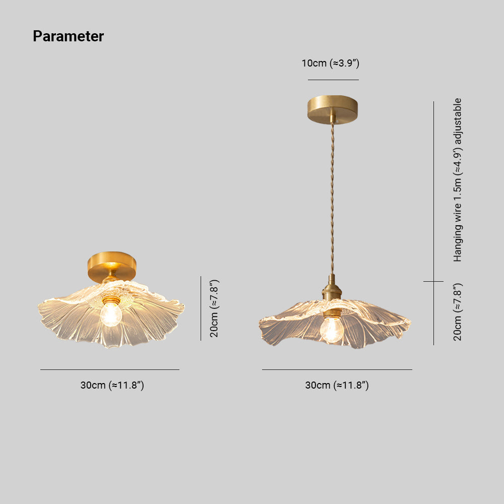 Carins Modern Design LED Taklampa/Pendellampor Ren Koppar/Glas, Klar/Grön