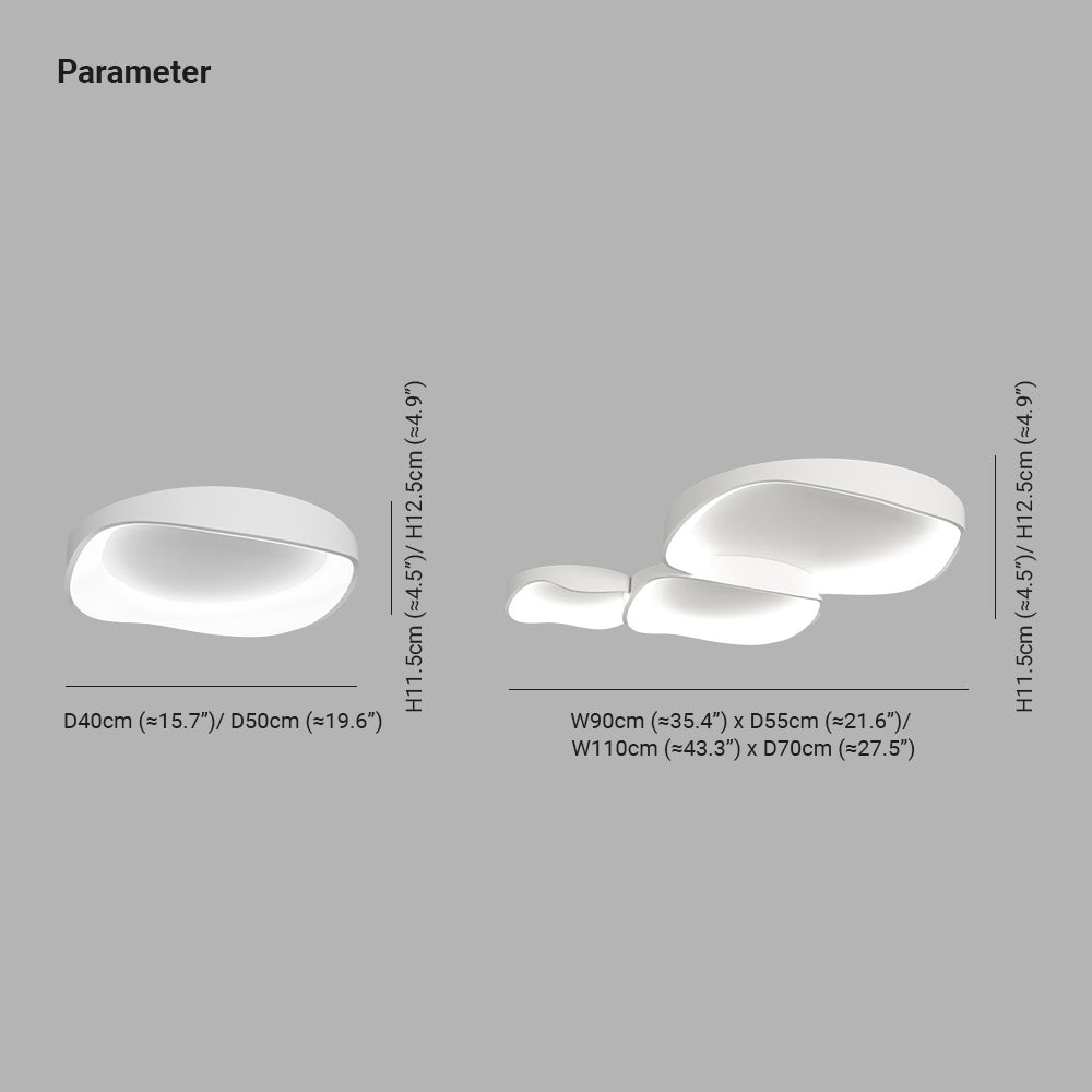 Arisha Snygga Dekorativ Minimalistisk LED Taklampa 3 Lampor Metall Vit Vardagsrum/Matsal