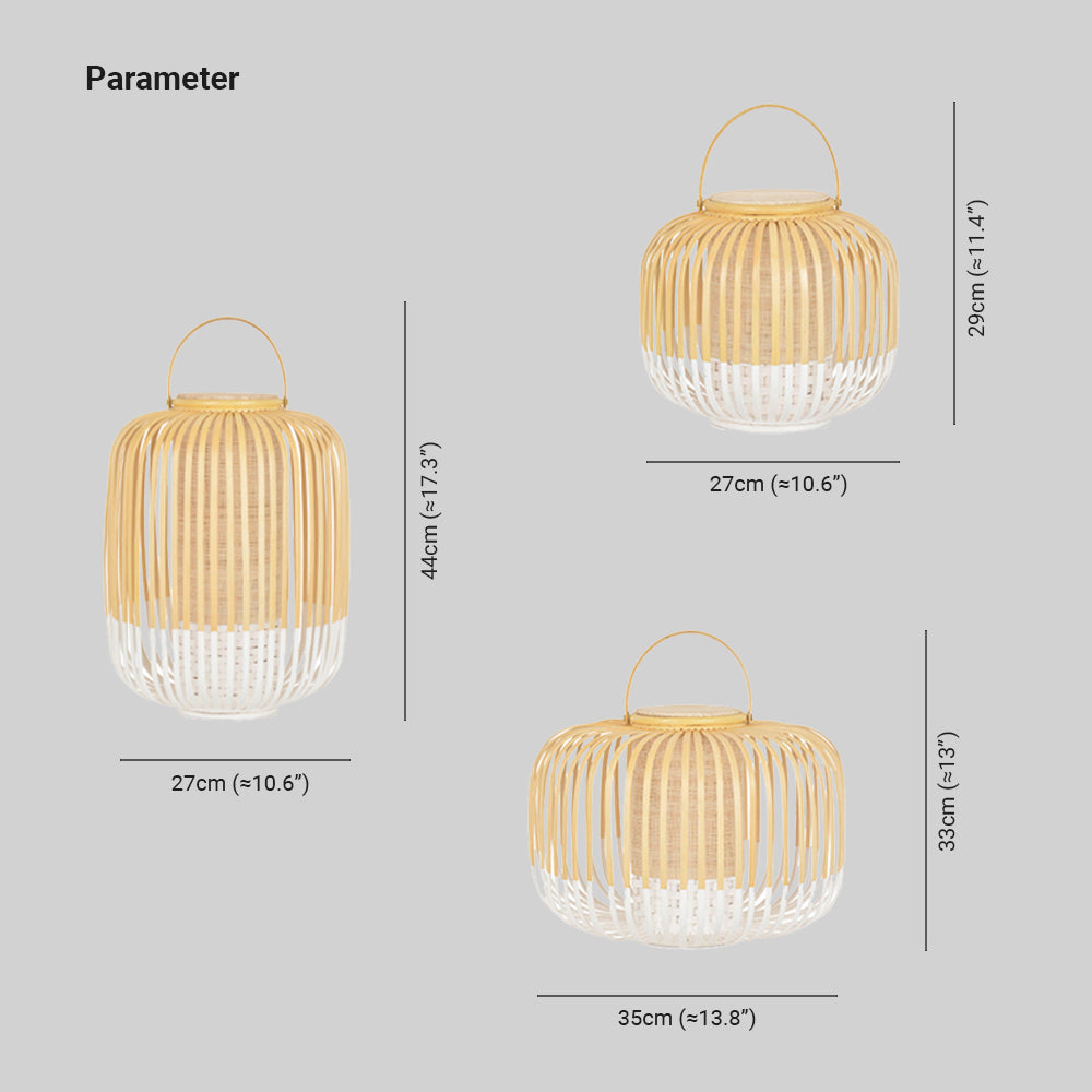 Muto Modern LED Lampskärm Golvlampa Svart/Vit Bambu/Akryl Trädgård/Trottoarkant