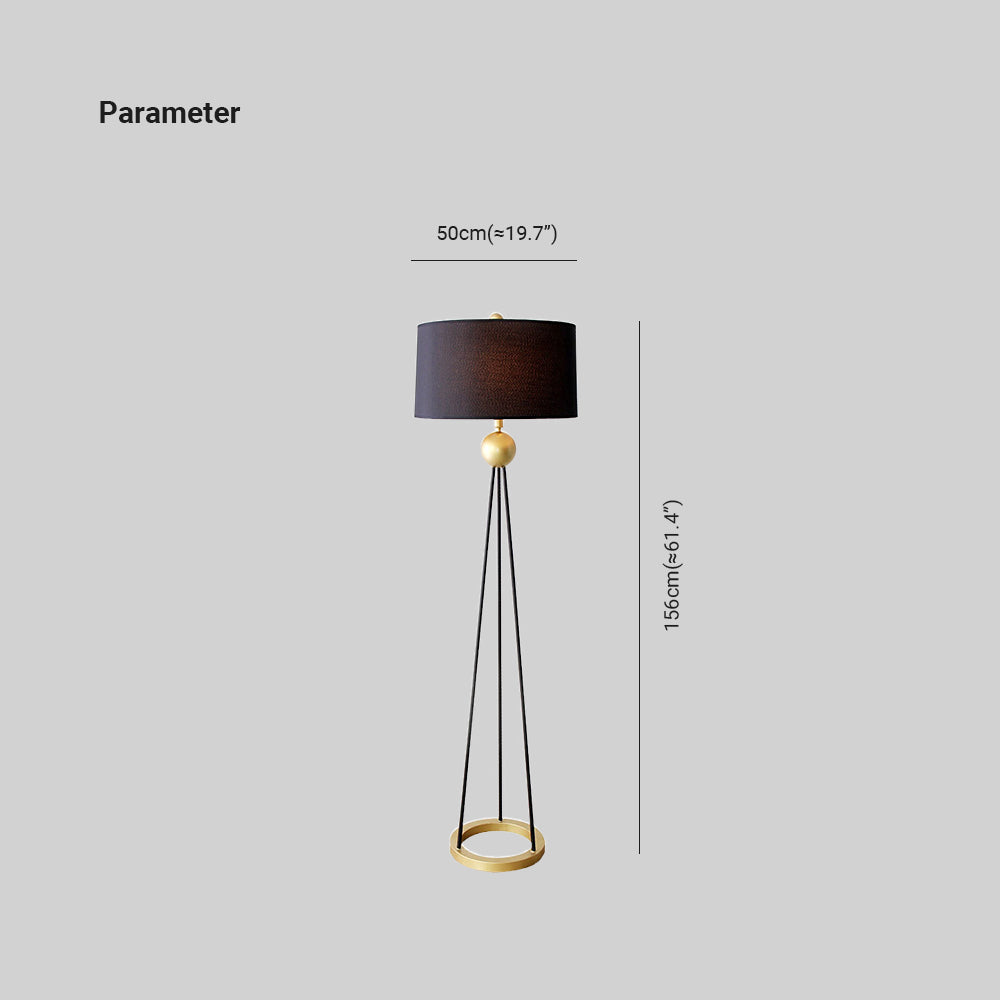 Salgado Modern Design Stativ Järn/Tyg Golvlampa