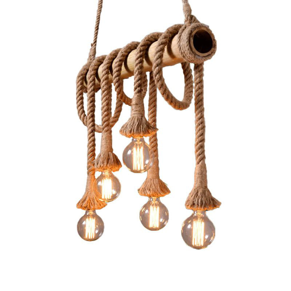 Byers ÅrgångRetro Resin Design LED Bambu Pendellampor, Flaxen, Vardagsrum/Matsal/Sovrum