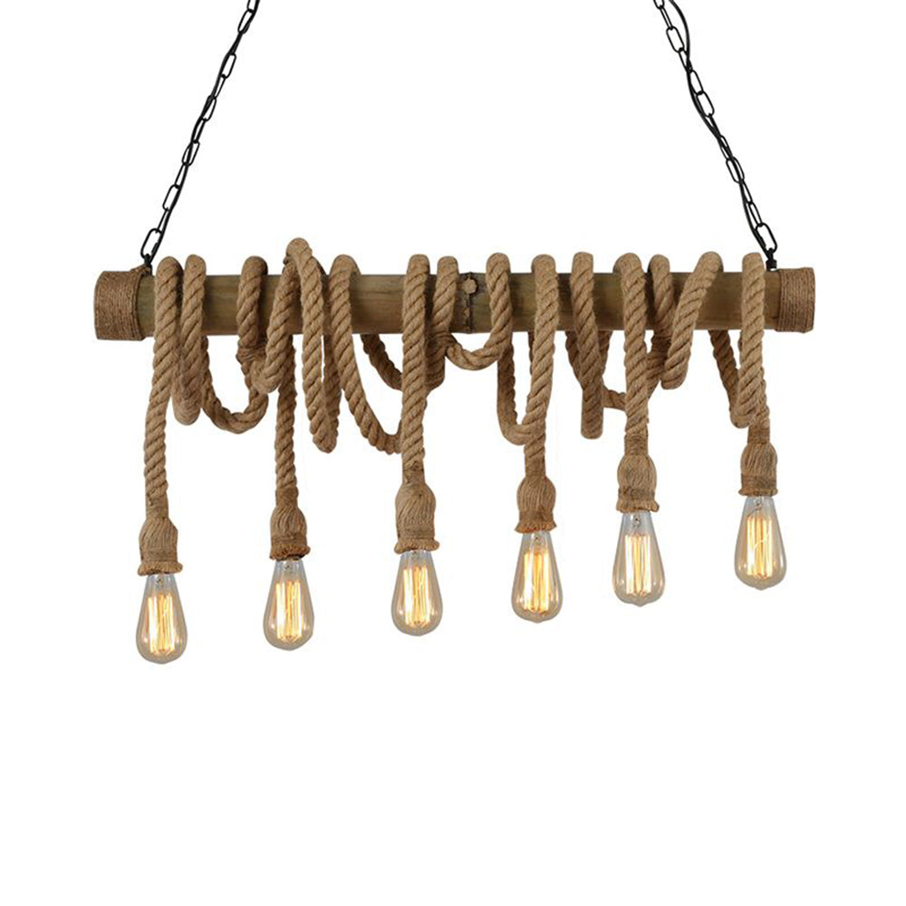 Byers ÅrgångRetro Resin Design LED Bambu Pendellampor, Flaxen, Vardagsrum/Matsal/Sovrum